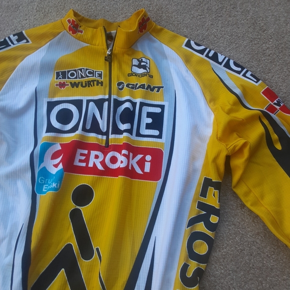 ONCE Thermal Team Jersey By Giordana, Made In Italy, FREE MATCHING TACX BOTTLE! - Picture 2 of 14